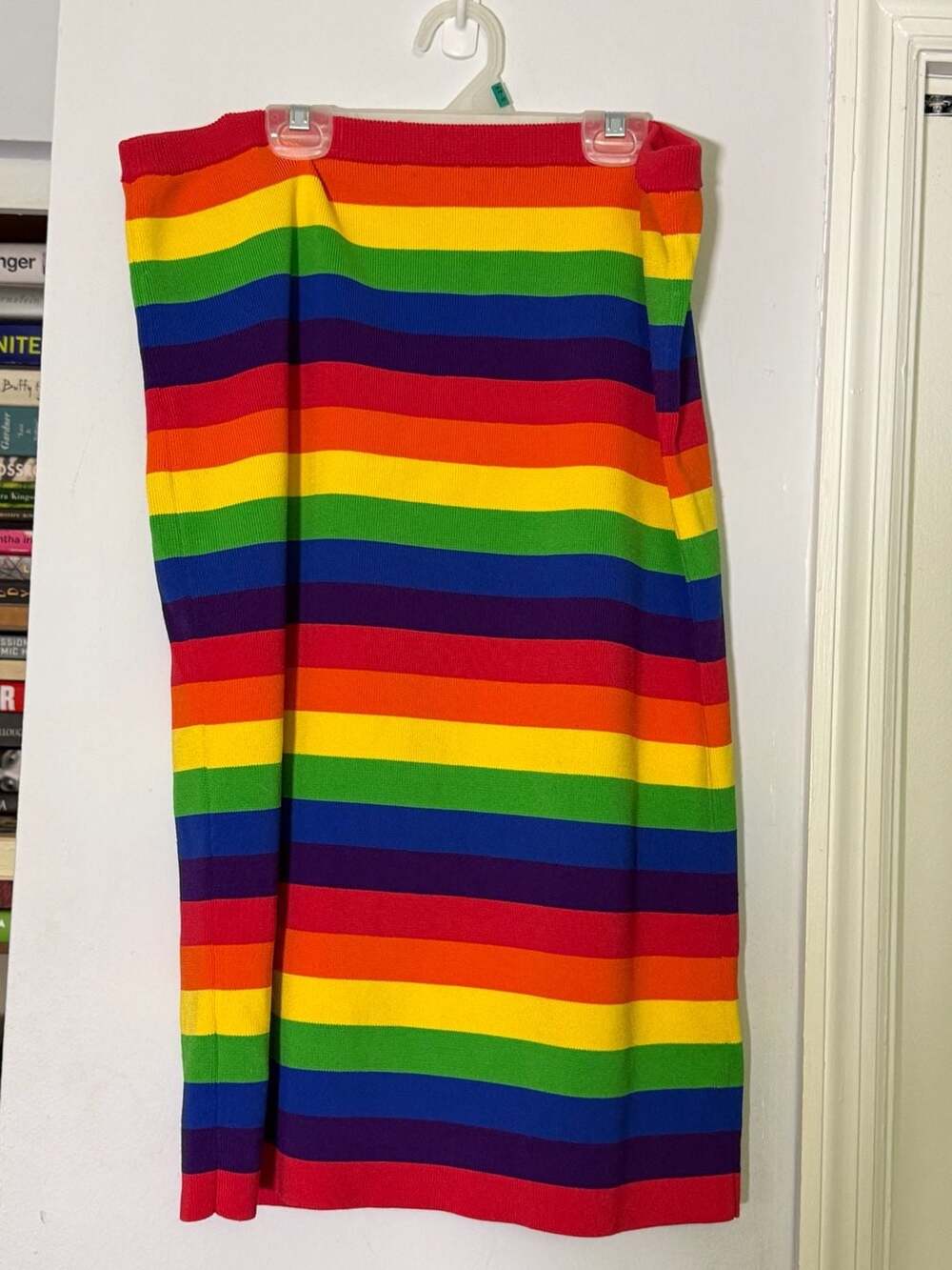 Michael Kors Rainbow Striped Knit Pride Skirt Size XXL